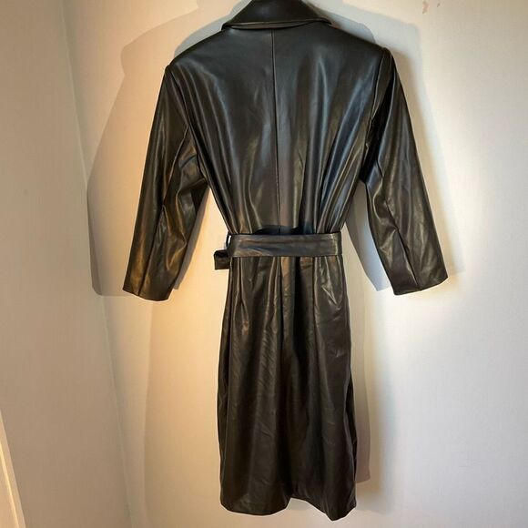 Alexia Admor Vegan Jacqueline Leather Wrap Dress, 10. NWOT. Black punk goth bad - Picture 5 of 8